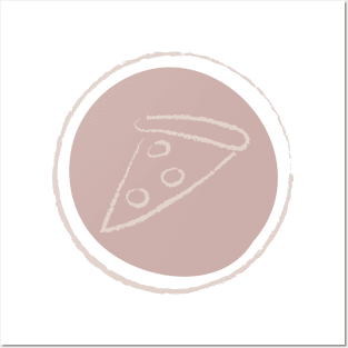 Pink Chalk Pizza Logo Posters and Art